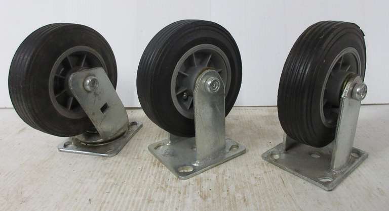 (3) Casters: 2- Rigid and 1- Swivel