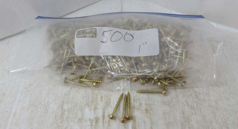 (500) 1 1/2" Cabinet Screws