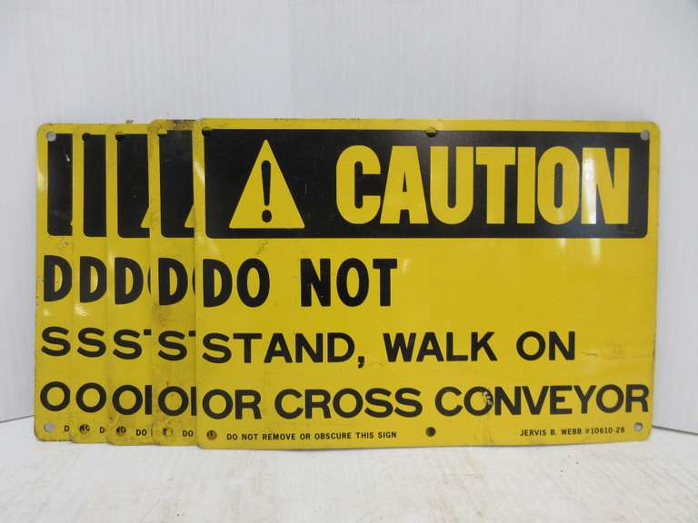 (5) Caution Signs, Aluminum