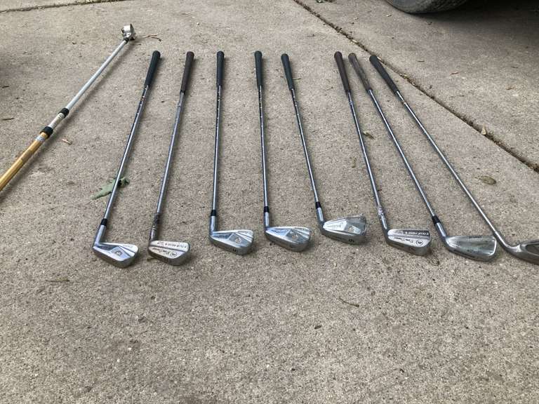 Dunlap Golf Bag with Misc. Clubs and Golf Ball Retriever