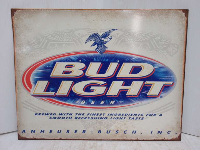 Modern Metal Bud Light Sign