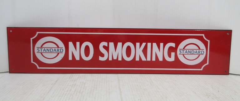 Modern Standard No Smoking Metal Sign