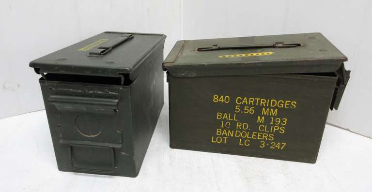 (2) Medium Size Ammo Boxes