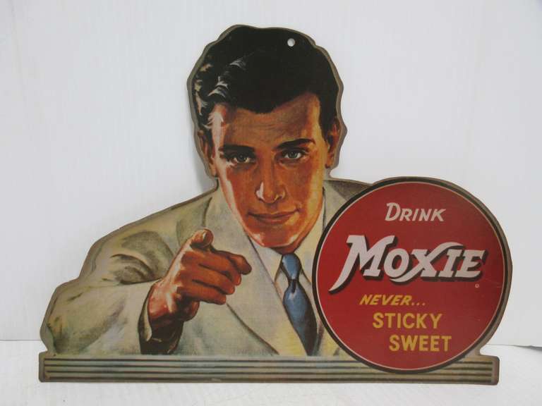 Moxie Soda Cardboard Sign