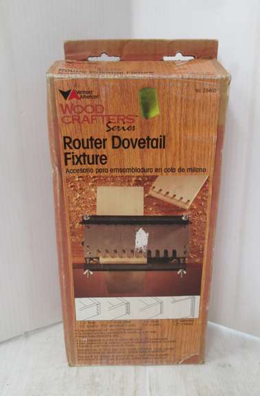 Router Dovetail Fixture by Vermont American, Will Cut 1/4" to 1/2" Dovetail Joints, For Dowels Up to 8"W, Original Box