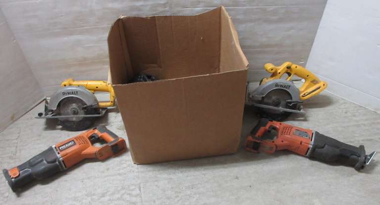 Construction Tools, Include: Circular Saws, Cordless, DeWALT, Ridgid, and Battery Chargers