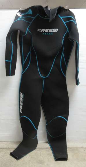 Cressi Maya Lady Wetsuit, Size 6 XXL, Full Body Suit, Black Aquamarine Color