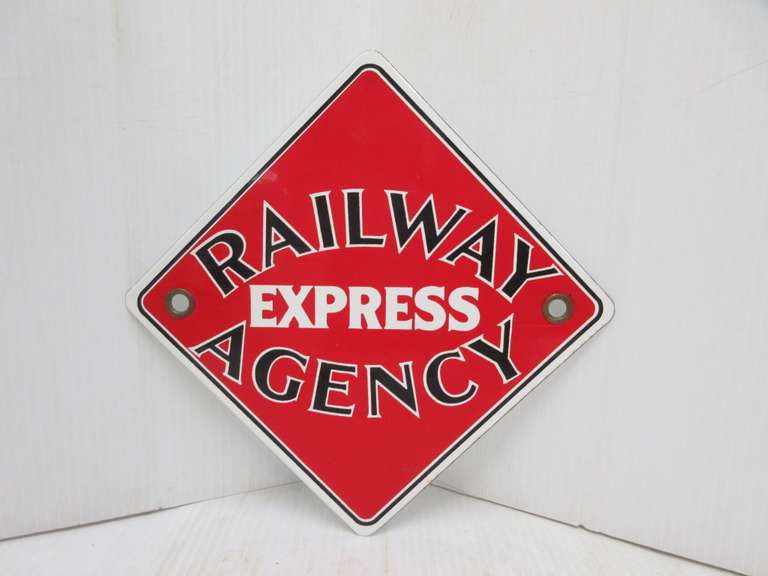 Modern Porcelain Railway Express Sign