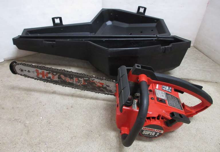 Homelite Super 2 Chainsaw with 16" Bar, Chain, and Case