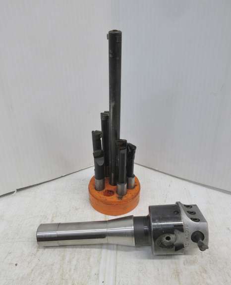 Boring Mill on R8 Collet, Adjustable in 0.001" Increments; (7) Extra Cutters; Boring Bar for Mill or Lathe