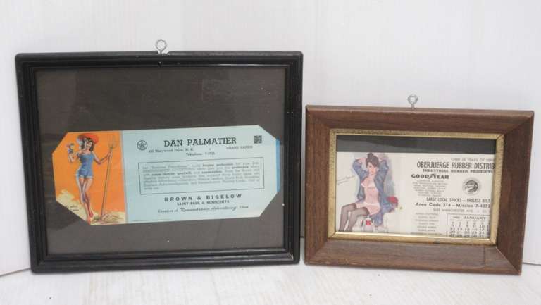 (2) Pin Up Girl Advertising Ink Blotters