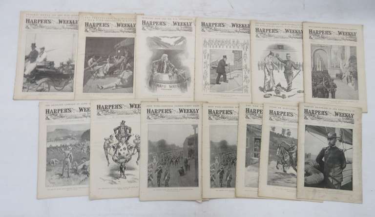 (13) Original Harper's Weekly Newspapers from 1899