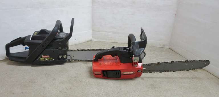 (2) Craftsman Chainsaws: 14" and 20" Bars