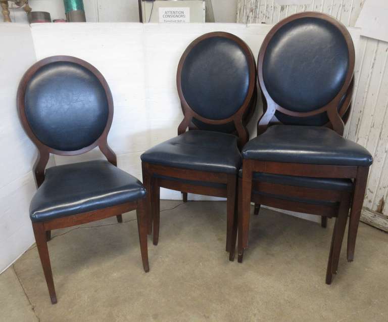 (6) Stacking Dining/Conference Chairs with Cushioned Back and Seat