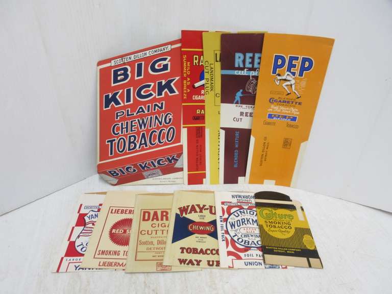 (10) Tobacco Wrappers and Bags, and a Store Display