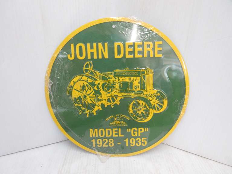 Modern John Deere GP Metal Embossed Sign
