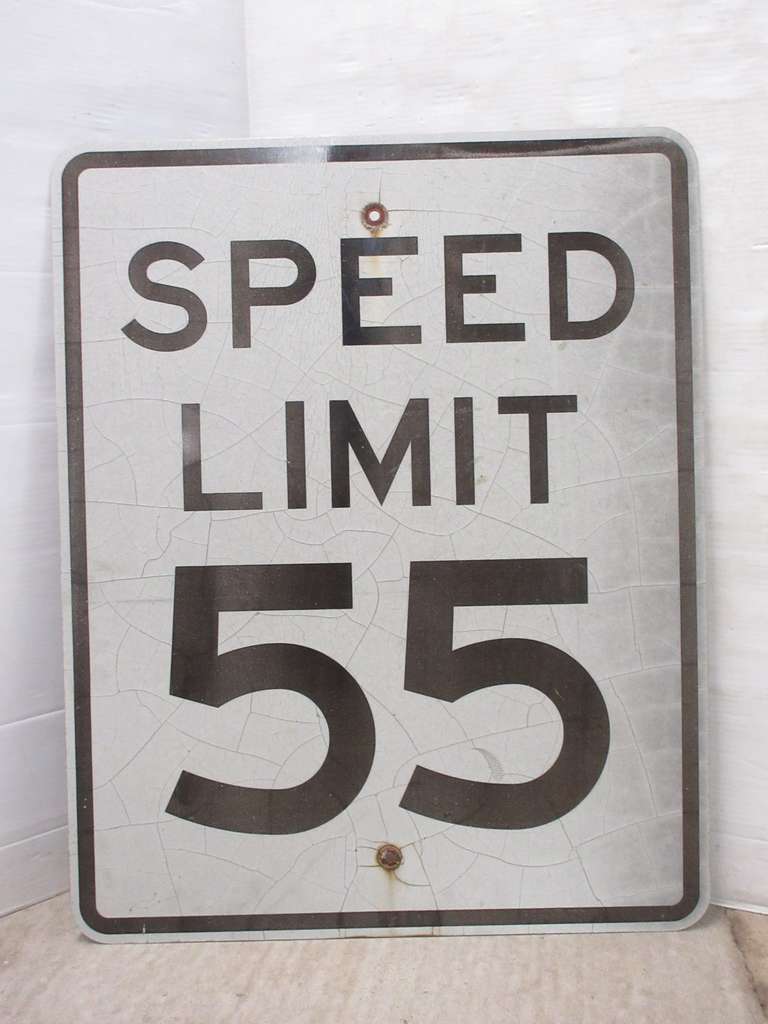 Decommissioned Speed Limit Sign