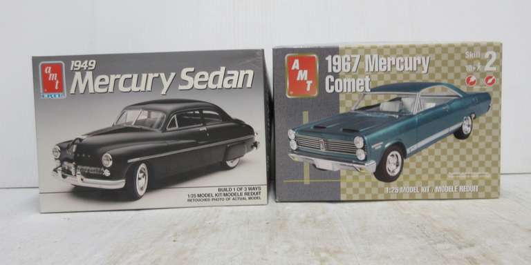 1950 Mercury, and 1967 Mercury Comet Models, Both 1/25 Scale, Decals and Instructions Included