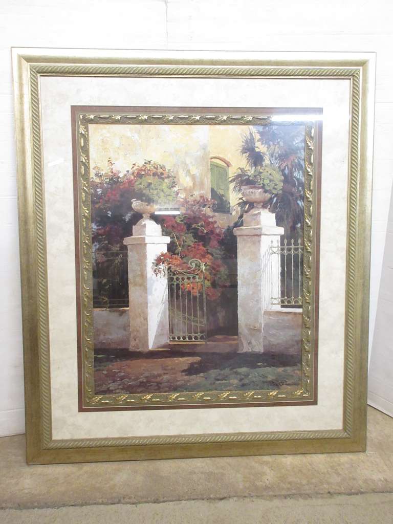 Large Ornately Double Framed Garden Picture from the Jardi Collection