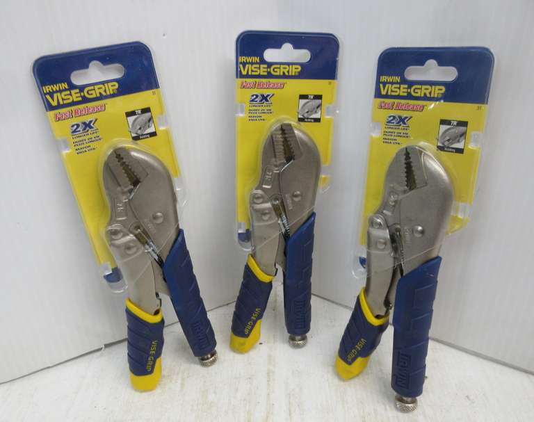 (3) 7" Irwin Vise Grips, 7R