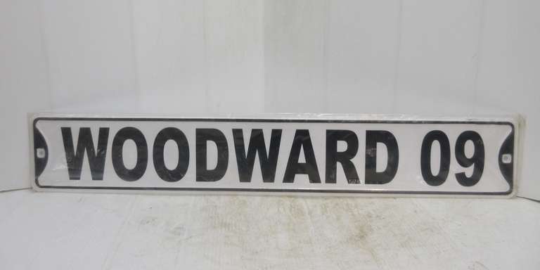 Metal Heavy Duty Sign, "Woodward 09"