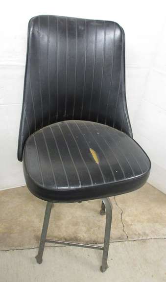 Older Adjustable Black Shop Chair