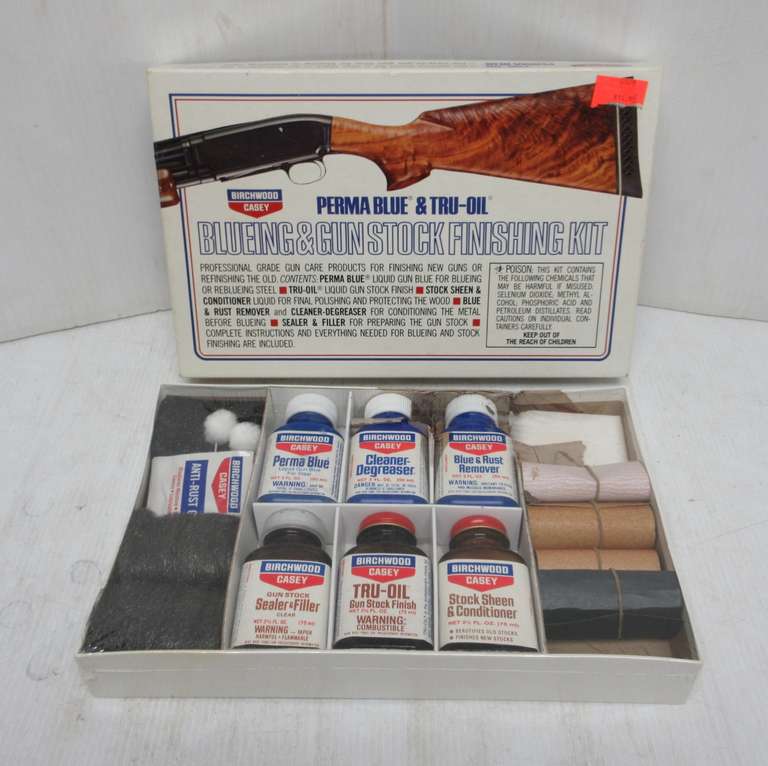 Birchwood-Casey Bluing and Gun Stock Finishing Kit, Includes: Puma Blue, Tru-Oil, Sealer and Filler, and Accessories