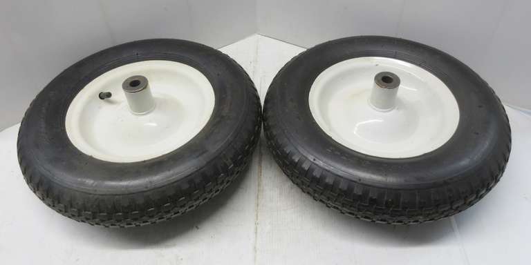 (2) Wheelbarrow Tires and Wheels, 4.80/4.00-8