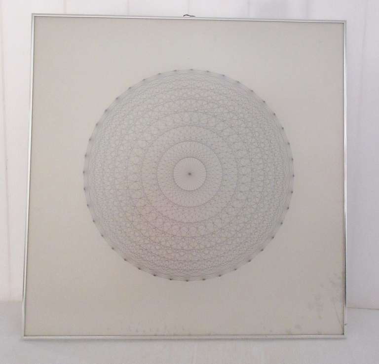 Framed Square Spirograph Print