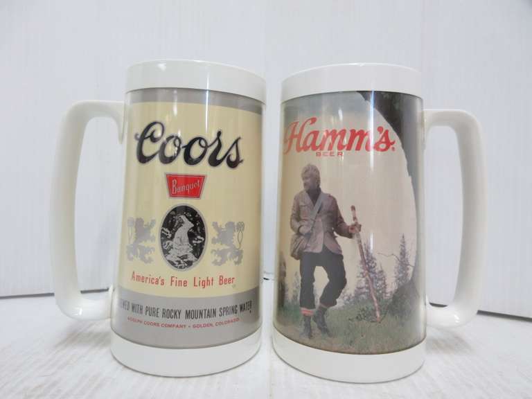 Old Hamm's and Coors Thermo-Serv West Bend Beer Mugs