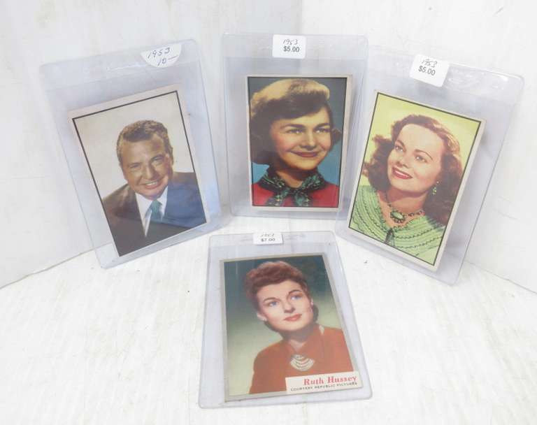 (4) 1953 Television and Radio Star Cards