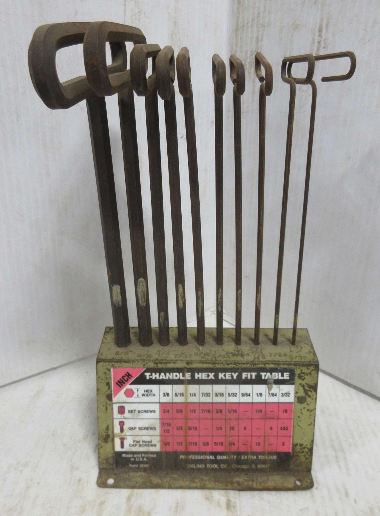 Albrecht Auctions Long Handled THandle Standard Allen Wrenches