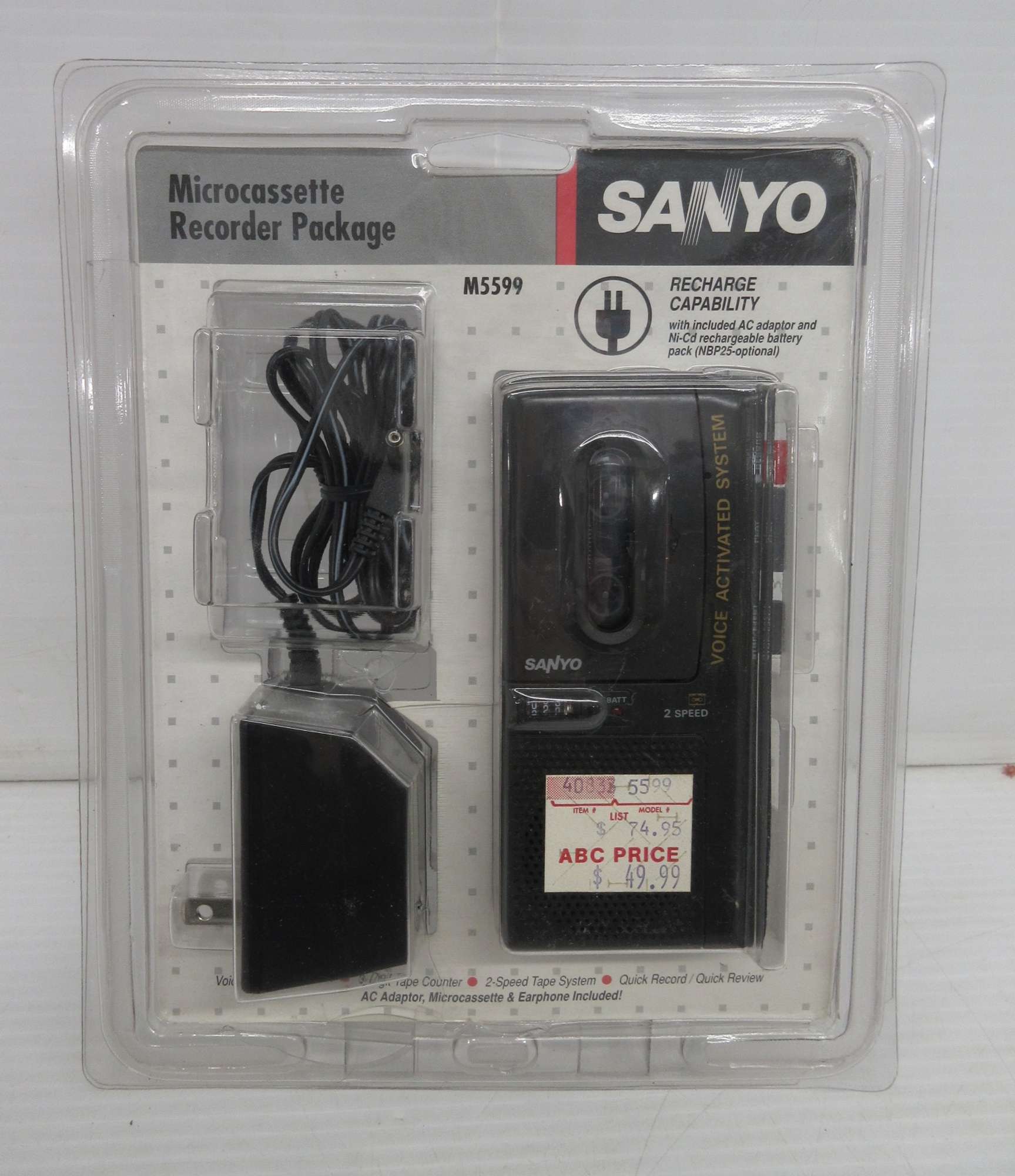 Albrecht Auctions Sanyo Microcassette Recorder Package, TwoSpeed