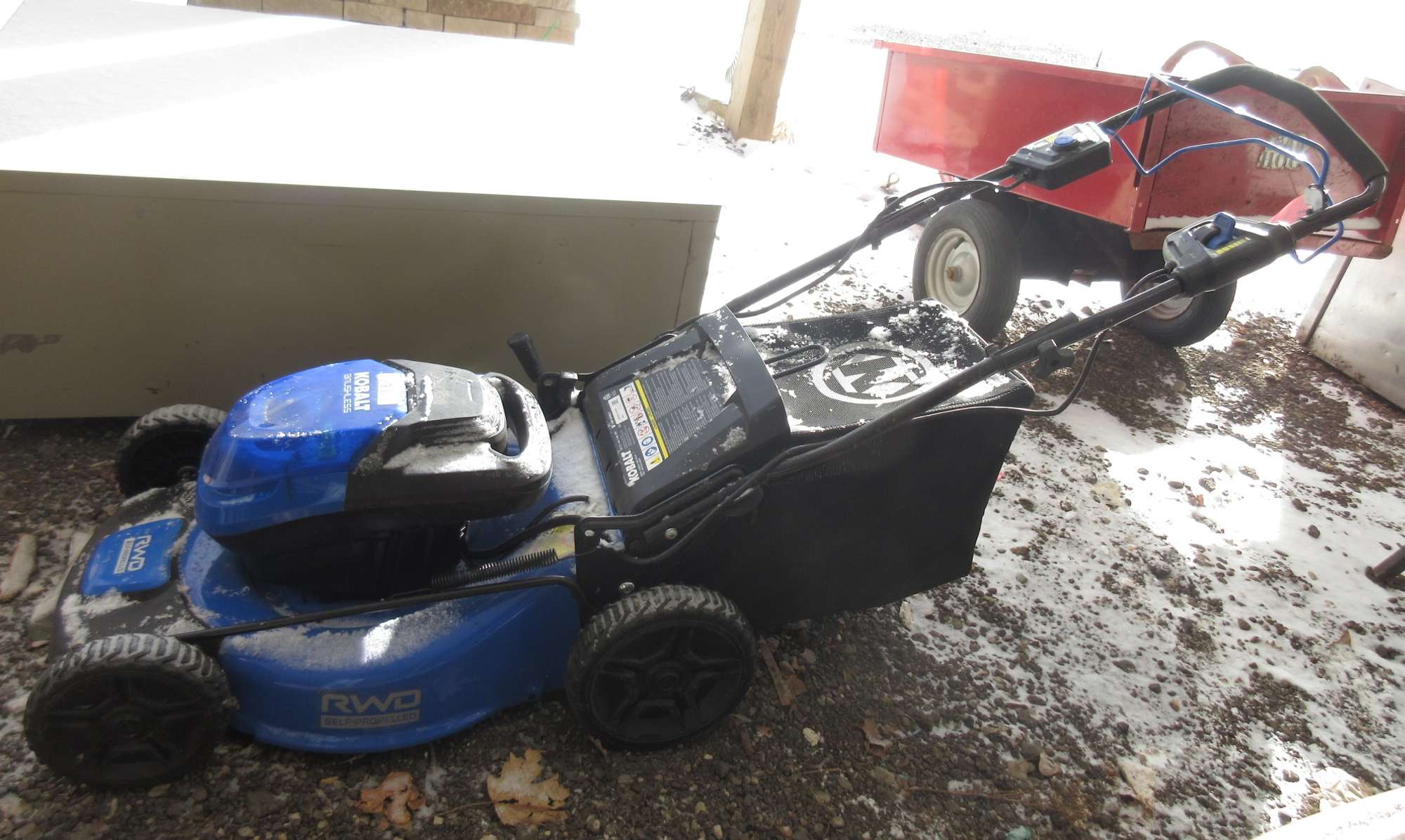Albrecht Auctions Kobalt 40V self propelled mower, not tested, no