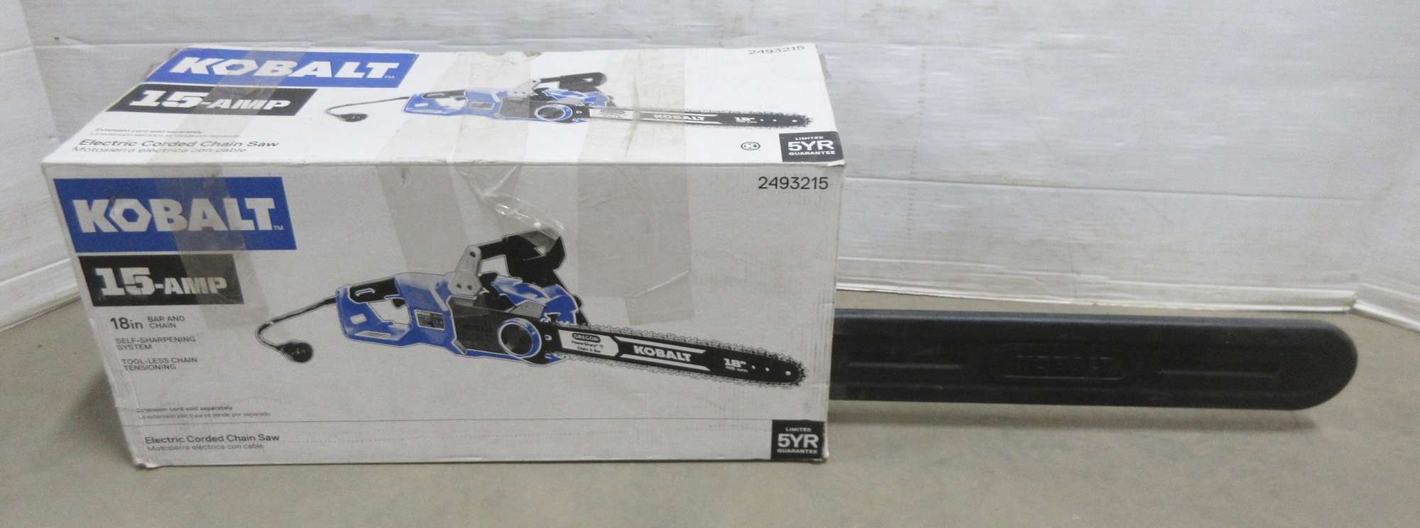Albrecht Auctions 110V Kobalt Electric Chainsaw with 18" Bar, Model