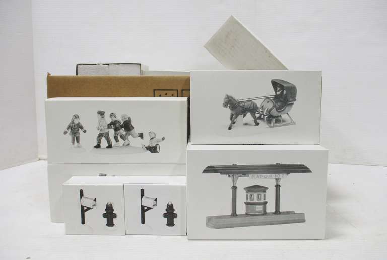 (22) Dept. 56 snow village pieces, NIB