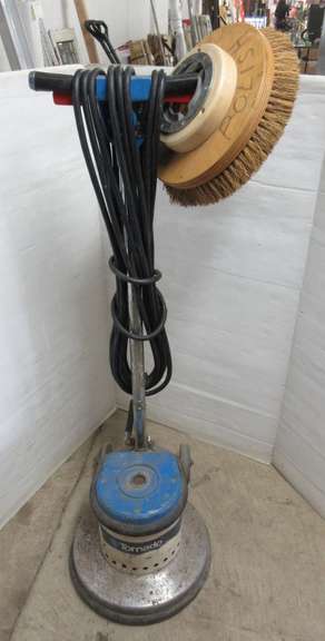 Tornado floor polishing machine with polish head, 13" pad, used, works